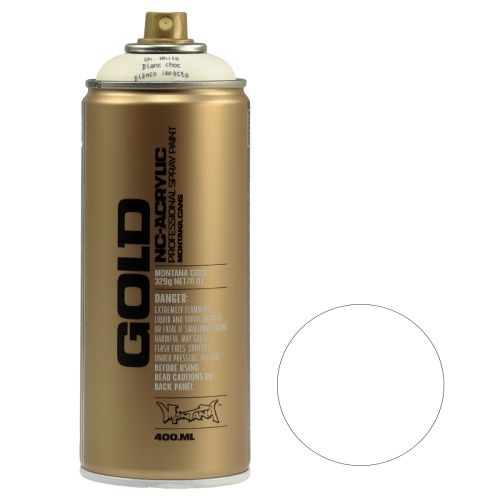Floristik21 Sprühfarbe Weiß Lackspray Montana Gold Shock White 400ml