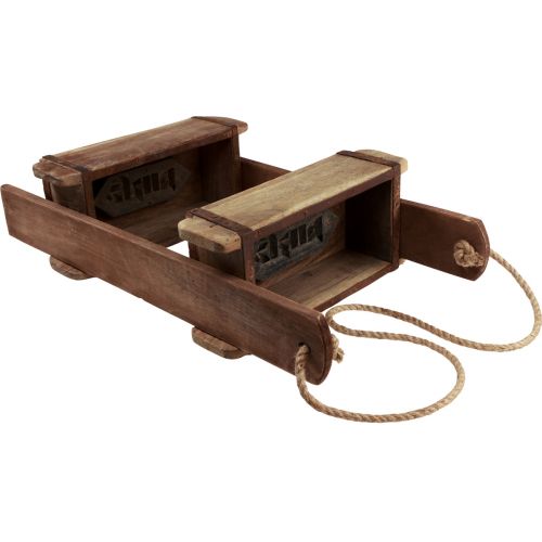 Floristik21 Ziegelform Holz Pflanzkasten Holzkiste Blumenampel H60cm