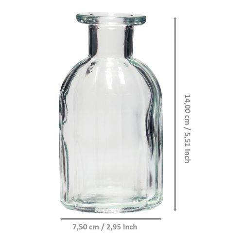 Artikel Flaschenvase Glasvase hoch Ø7,5cm H14cm
