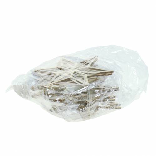 Floristik21 3D-Stern Holz zum Hängen 13,5cm 6St