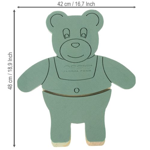 Artikel Steckschaum Figur Teddy mit Ständer 48,5cm x 42cm H5cm 1 St