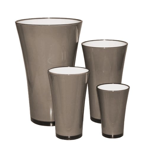 Floristik21 Vase „Fizzy“ Platingrau Ø13,5cm bis ca. Ø28,5cm 1 St