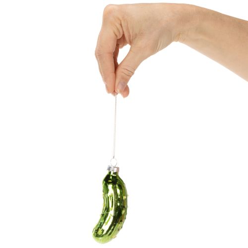 Glasgurke Christbaumanhänger 7cm Grün Set 4 Stück | Floristik21.de