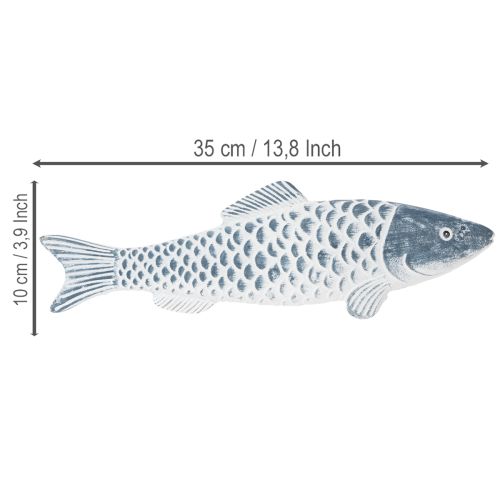 Holzfisch Dekorationsobjekt aus Holzmehl, 35cm, für Innenbereich | Floristik21.de