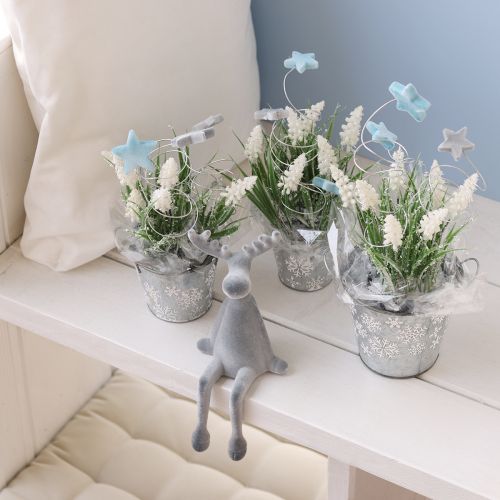 Floristik21 Kantenhocker Elch GR Dekoration Weihnachten Regal Tisch H31cm 3er Set