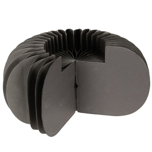 Wabenpapier Kürbis Dekoring 24cm Dunkelgrau 4 Stück | Floristik21.de