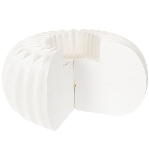 Wabenpapier Kürbis Rund Weiß 24 cm mit Vertiefung 4 Stück | Floristik21.de