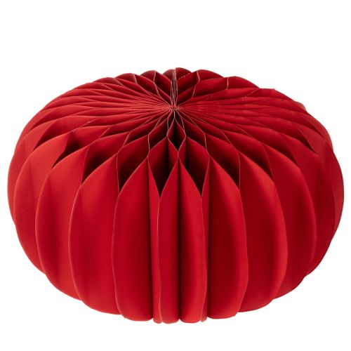 Set aus 4 Wabenpapier Kürbissen 24 cm Rot für Tisch- und Schaufensterdekoration | Floristik21.de
