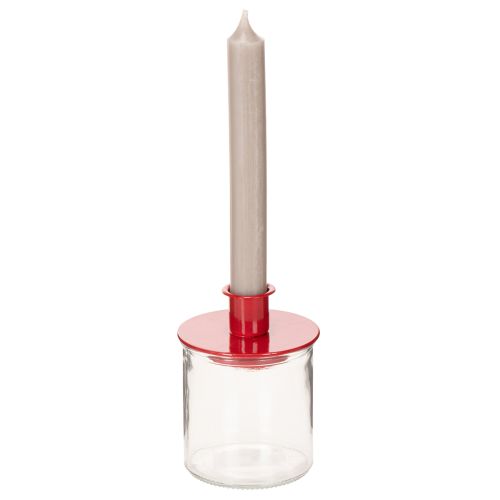 Glaswindlicht rund klares Glas Teelichthalter 8cm 3er-Set | Floristik21.de