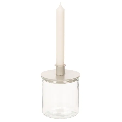 Rundes Windlichtglas 12 cm, klares Glas, Set mit 2 Stück, vielseitig einsetzbar | Floristik21.de