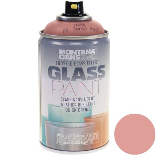 Floristik21 Glasfarbe Spray Effektspray Sprühfarbe Glas Koralle Matt 250ml