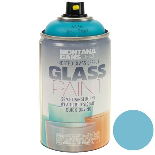 Floristik21 Glasfarbe Spray Effektspray Sprühfarbe Glas Türkis Matt 250ml