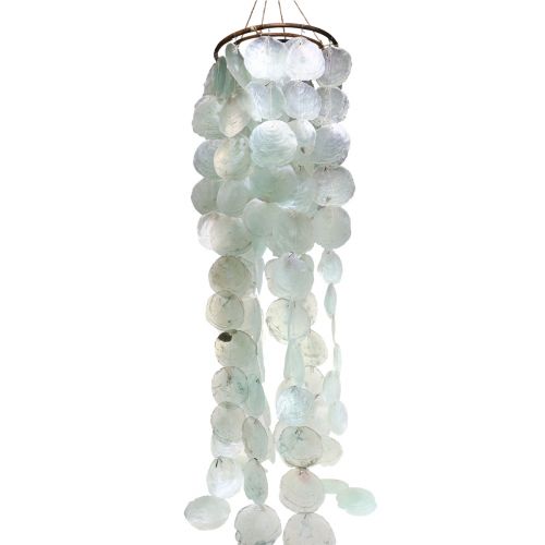 Floristik21 Capiz Windspiel Hängedeko Muscheldeko Grün Ø29cm 160cm