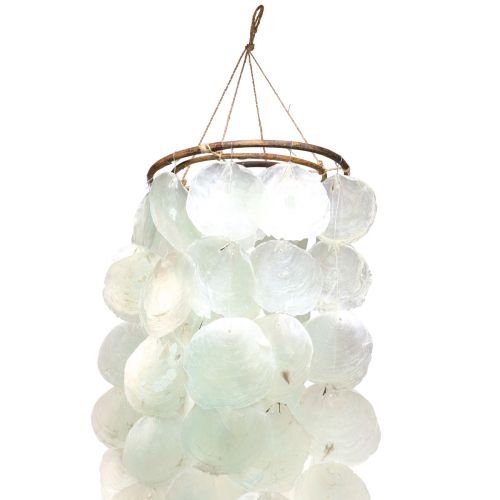 Floristik21 Capiz Windspiel Hängedeko Muscheldeko Grün Ø29cm 160cm