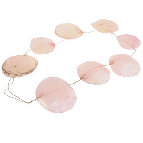 Floristik21 Muschel Girlande Perlmutt Muschelgirlande Capiz Rosa L108cm