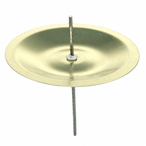 Floristik21 Kerzenhalter mit Dorn Gold Ø5cm 36 St