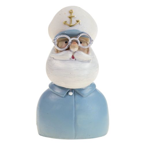Floristik21 Maritime Deko Figur Kapitän mit Brille Sommerdeko H11,5cm
