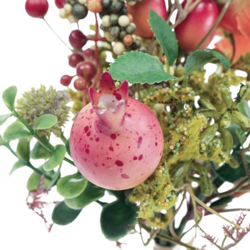 Kunstblumenstrauß Physalis Kugeldistel Granatapfel Deko 21cm