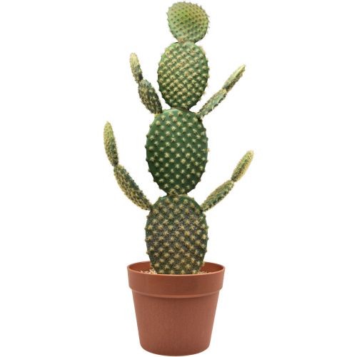 Deko Kaktus Künstliche Topfpflanze Feigenkaktus 64cm