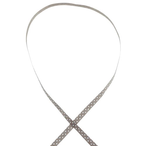 Floristik21 Geschenkband gepunktet Baumwollband Braun 10mm 100m