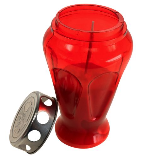 Artikel Rote Grabkerzen Ø9cm H17cm 4er-Set - Trauerlichter für Gedenken und Anteilnahme