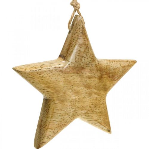 Floristik21 Adventsdeko, Stern aus Holz, Weihnachtsdeko Stern H9cm 3 St