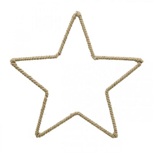 Floristik21 Adventsdeko, Weihnachtsdeko Stern, Dekostern Jute B24,5cm 5 St