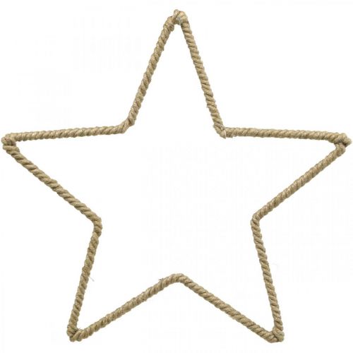 Floristik21 Adventsdeko, Weihnachtsdeko Stern, Dekostern Jute B31cm 4 St