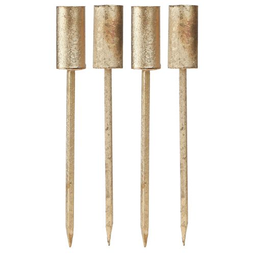 Artikel Goldene Adventskerzenhalter Metall Ø23mm für Stabkerzen 4 Stück