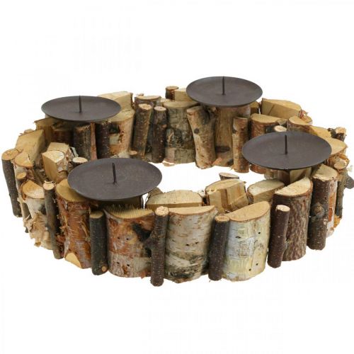 Floristik21 Adventskranz Birke Deko Kranz Holz und Zweige Ø32cm H8cm