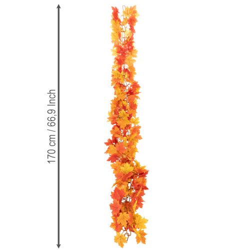 Artikel Künstliche Ahornblatt-Girlande 170 cm Orange-Gelb Kunststoff Innenbereich