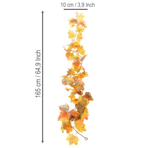 Artikel Ahorn-Girlande künstlich 165cm Herbstfarben Kunststoff