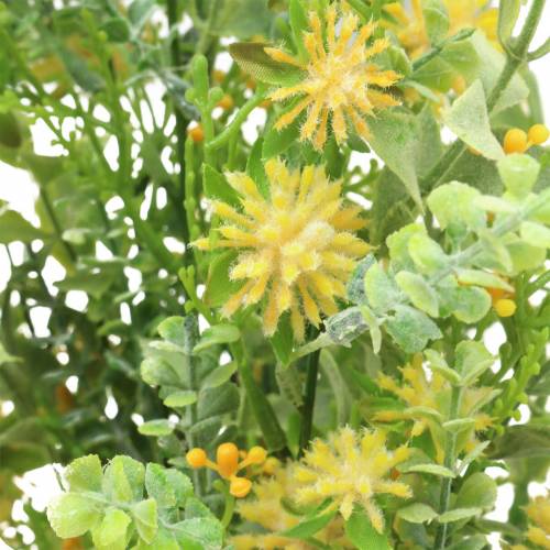 Artikel Strauß mit Gräsern und Blüten künstlich Gelb 53cm