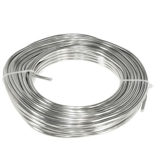 Floristik21 Aludraht Silber Glänzend Basteldraht Dekodraht Ø5mm 1kg