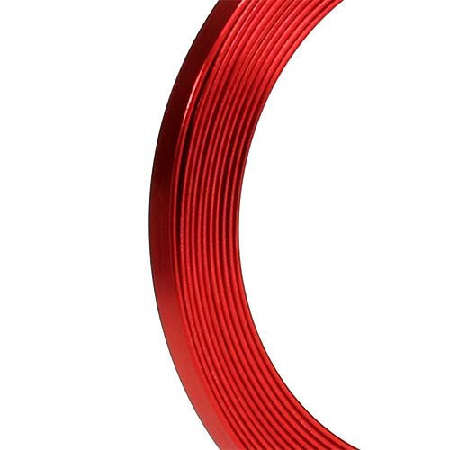 Floristik21 Aluminium Flachdraht Rot 5mm x 1mm 2,5m