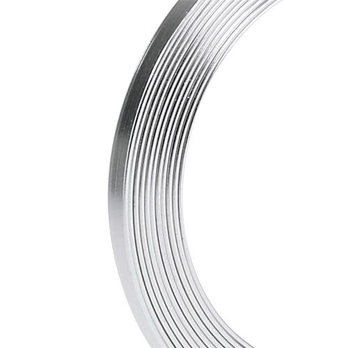 Floristik21 Aluminium Flachdraht Silber 5mm x 1mm 2,5m