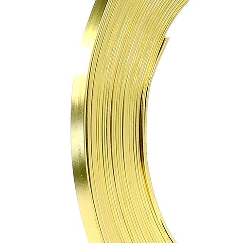 Floristik21 Aluminium Flachdraht Gold 5mm 10m