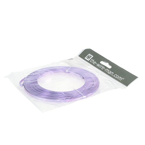 Artikel Aluminium Flachdraht Lavendel 5mm 10m