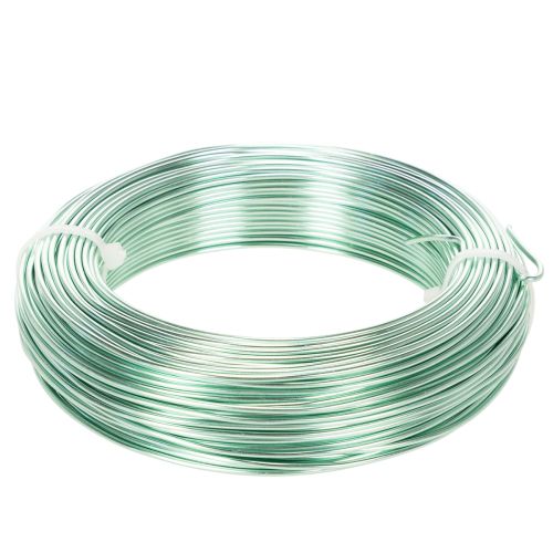 Artikel Aluminiumdraht 2 mm, 60 m, Mintgrün, flexibel für Deko und Floristik