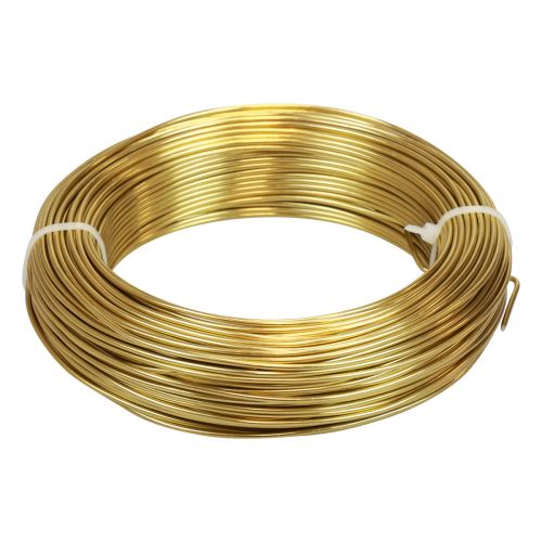 Floristik21 Aluminiumdraht Ø2mm 500g 60m Gold