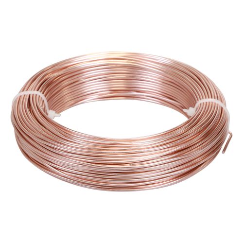 Floristik21 Aluminiumdraht Aludraht 2mm Schmuckdraht Rosegold 60m 500g