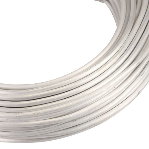 Floristik21 Aluminiumdraht Aludraht 3mm Schmuckdraht Weiß-Silber Matt 500g
