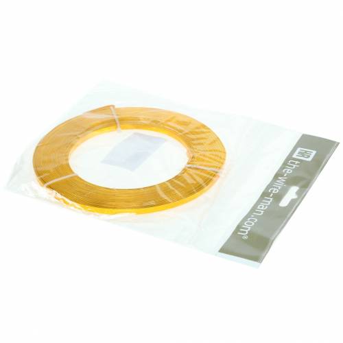 Floristik21 Aluminium-Flachdraht 5mm 10m Sonnengelb Basteldraht
