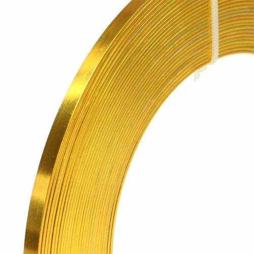 Floristik21 Aluminium-Flachdraht 5mm 10m Sonnengelb Basteldraht