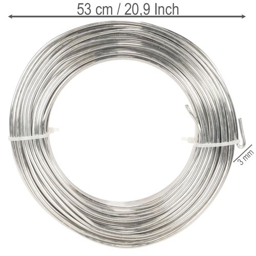 Aluminiumdraht Silber 3 mm 1 kg für Floristik und kreative Arbeiten | Floristik21.de