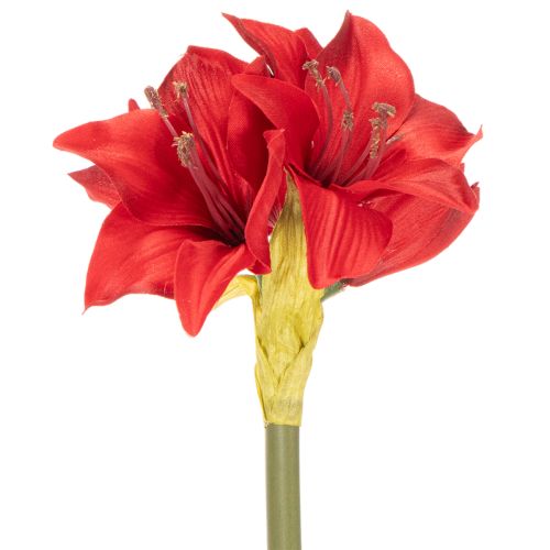 Kunstblume Amaryllis Rot mit Stiel 50 cm | Floristik21.de