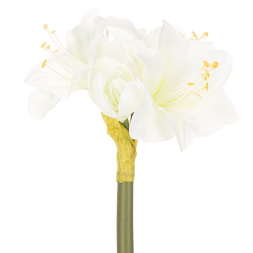 Kunstblume Amaryllis Weiß mit Stiel 50 cm für Advent und Weihnachten | Floristik21.de