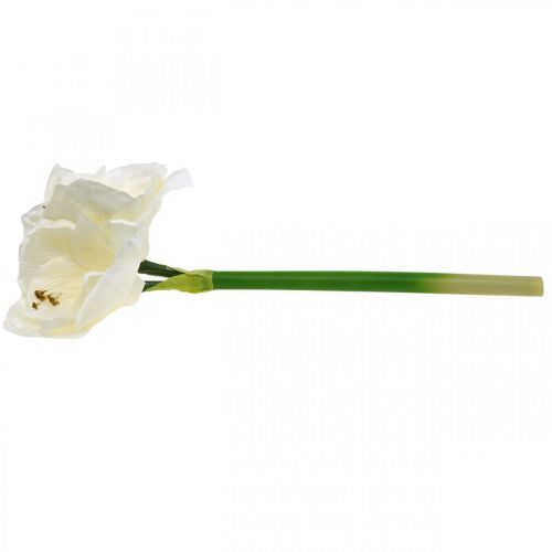 Floristik21 Kunstblume Amaryllis Weiß Ritterstern Weihnachtsdeko H40cm