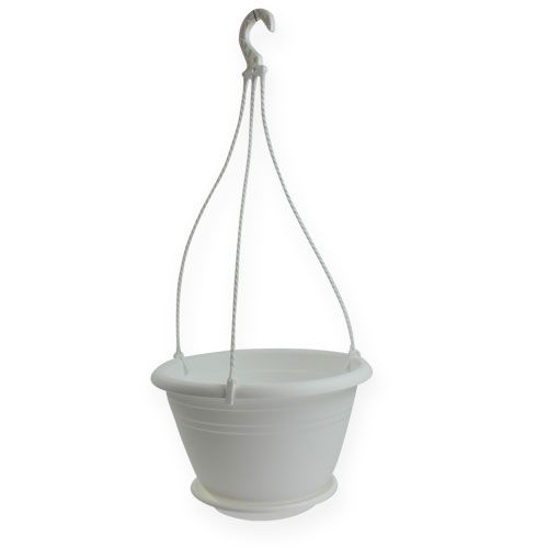 Floristik21 Blumenampel Galicia Ø30cm Weiß