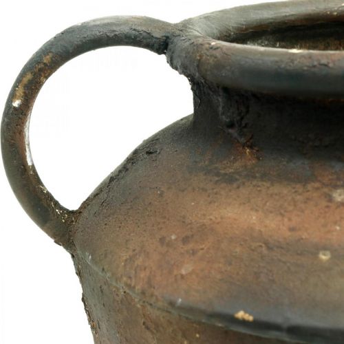Floristik21 Amphore Antik Look zum Bepflanzen Vase Metall Gartendeko H29cm
